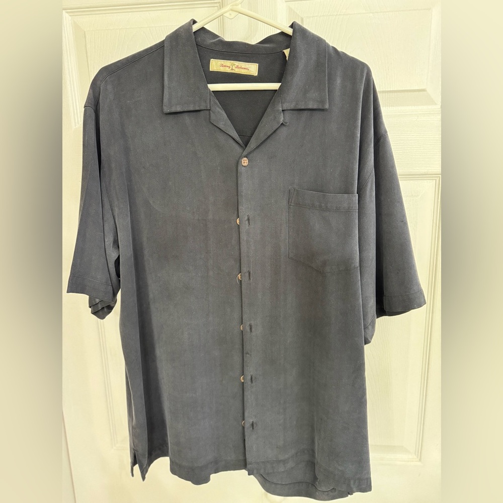 Tommy Bahama Black Casual Button Down Shirt
